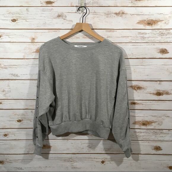 Project Social T Snap Sleeve Sweatshirt - Gray - Small - Picture 1 of 9